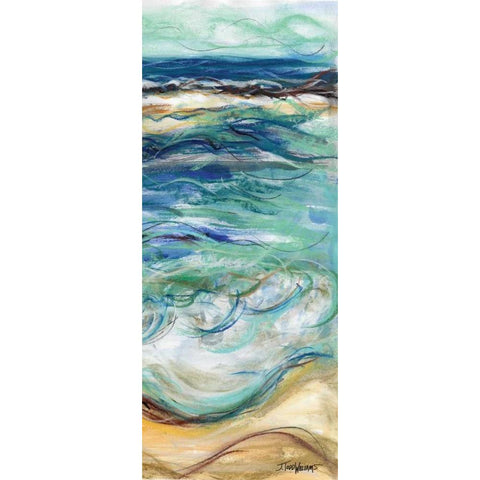 Coastal Abstract II Black Modern Wood Framed Art Print with Double Matting by Williams, Todd