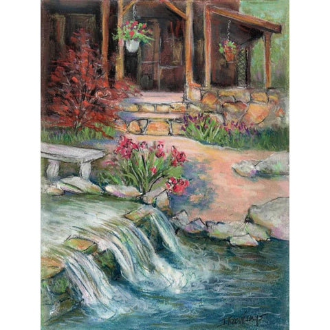 Cox Springs Garden White Modern Wood Framed Art Print by Williams, Todd
