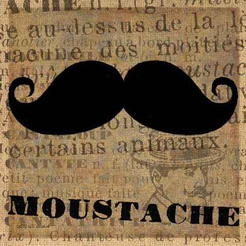 Moustache Gold Ornate Wood Framed Art Print with Double Matting by Ven Vertloh, Lisa