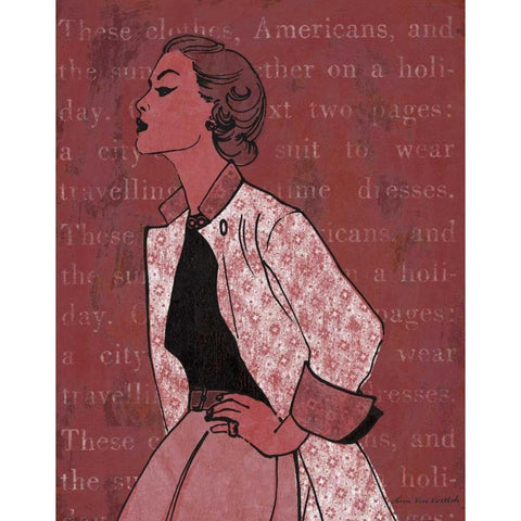 Vintage Glamour II White Modern Wood Framed Art Print by Ven Vertloh, Lisa