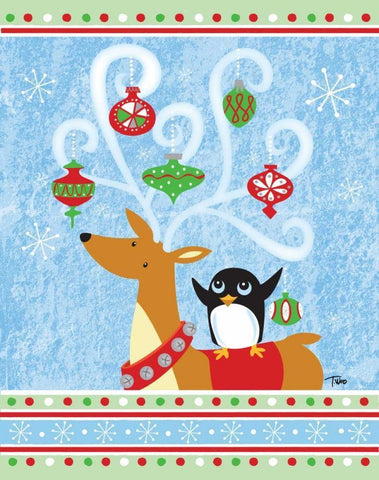 Decked out Reineer White Modern Wood Framed Art Print with Double Matting by Woo, Teresa