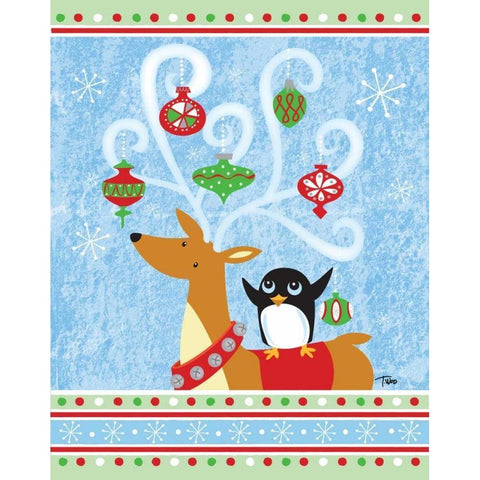 Decked out Reineer Black Modern Wood Framed Art Print with Double Matting by Woo, Teresa