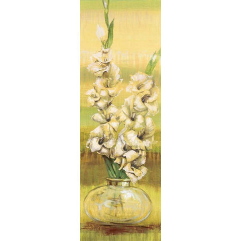 Gladiolas Black Modern Wood Framed Art Print by Werbelow, Selina