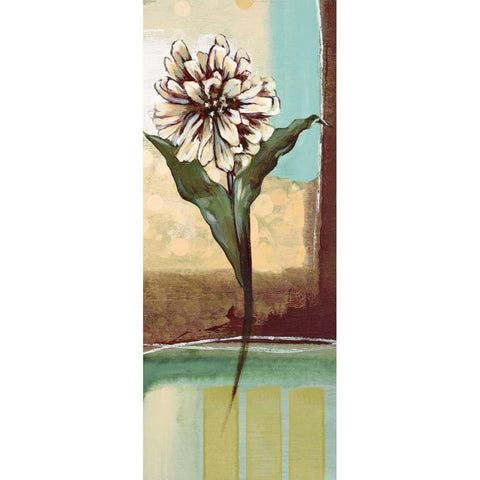 Floral Splendor II Black Modern Wood Framed Art Print with Double Matting by Werbelow, Selina