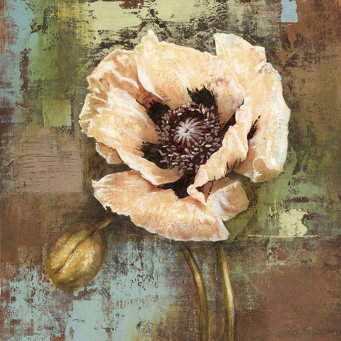 Papaver I Gold Ornate Wood Framed Art Print with Double Matting by Werbelow, Selina