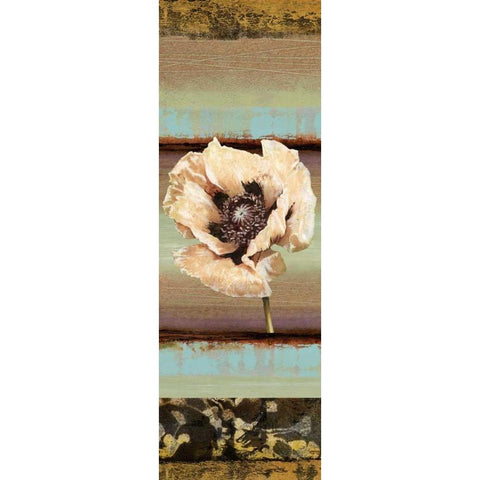 Elemental Poppy I Gold Ornate Wood Framed Art Print with Double Matting by Werbelow, Selina