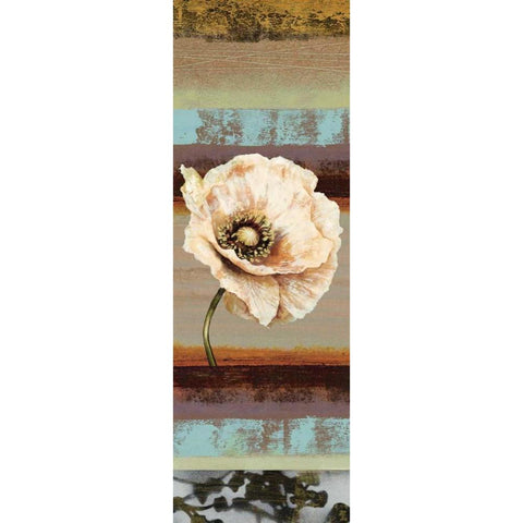 Elemental Poppy II White Modern Wood Framed Art Print by Werbelow, Selina