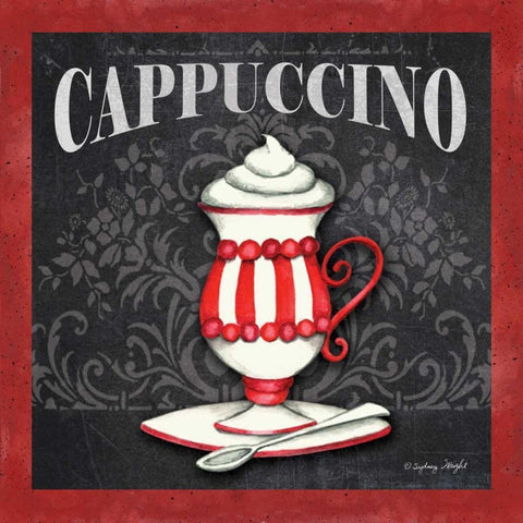 Cappuccino White Modern Wood Framed Art Print by Wright, Sydney