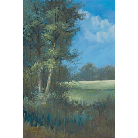 Azure Sky I Black Modern Wood Framed Art Print by Wacaster, Linda