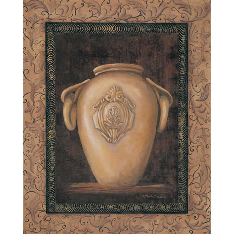 Ancient Pottery I Gold Ornate Wood Framed Art Print with Double Matting by Wacaster, Linda