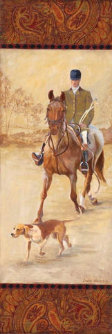 On the Hunt II Black Ornate Wood Framed Art Print with Double Matting by Wacaster, Linda