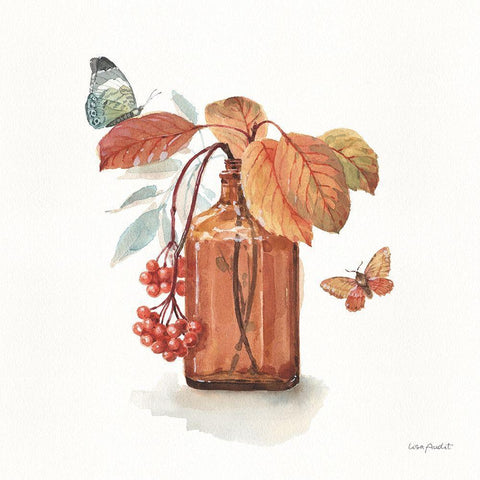 Autumn in Nature 03 on White Black Ornate Wood Framed Art Print with Double Matting by Audit, Lisa