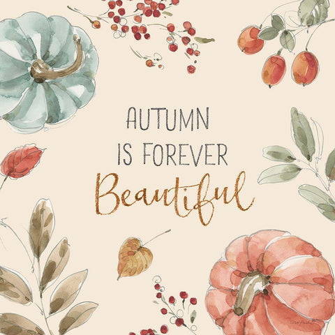 Autumn Feel II Gold Ornate Wood Framed Art Print with Double Matting by Audit, Lisa