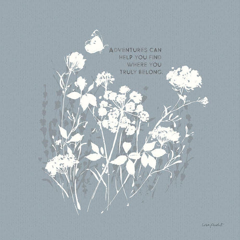 Au Naturel IX on Blue White Modern Wood Framed Art Print with Double Matting by Audit, Lisa