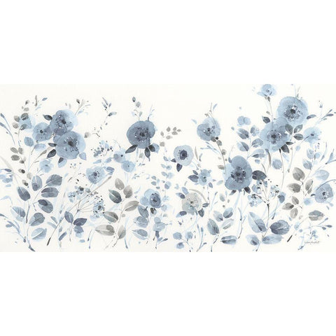 Dancing Flowers I White Modern Wood Framed Art Print by Audit, Lisa