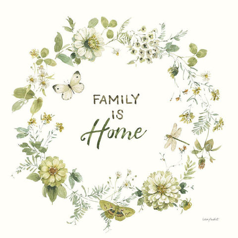 Green Fields XXVII Black Ornate Wood Framed Art Print with Double Matting by Audit, Lisa