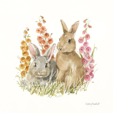 Hop on Spring III Black Ornate Wood Framed Art Print with Double Matting by Audit, Lisa