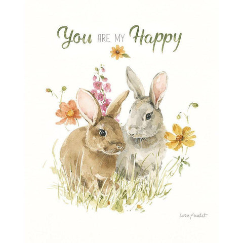 Hop on Spring VI White Modern Wood Framed Art Print by Audit, Lisa