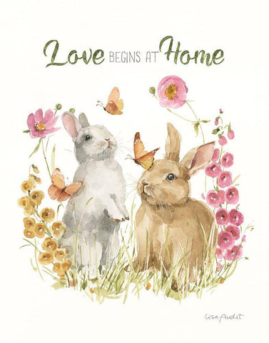 Hop on Spring VIII White Modern Wood Framed Art Print with Double Matting by Audit, Lisa