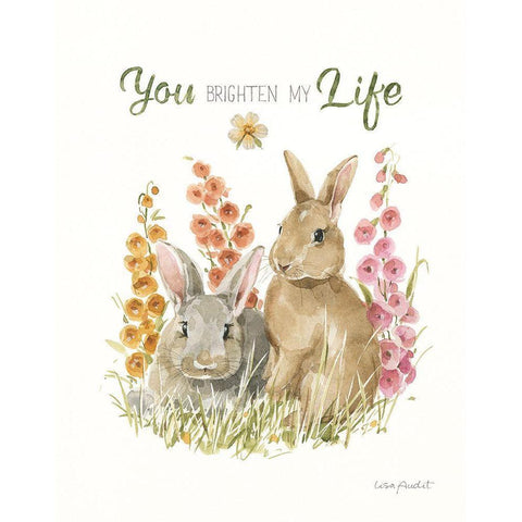 Hop on Spring IX Gold Ornate Wood Framed Art Print with Double Matting by Audit, Lisa