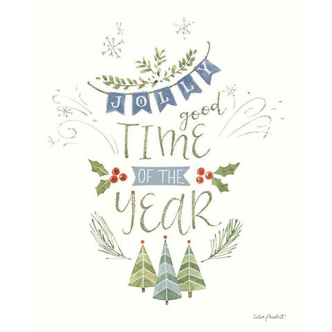 Jolly Gnomes XIV Gold Ornate Wood Framed Art Print with Double Matting by Audit, Lisa