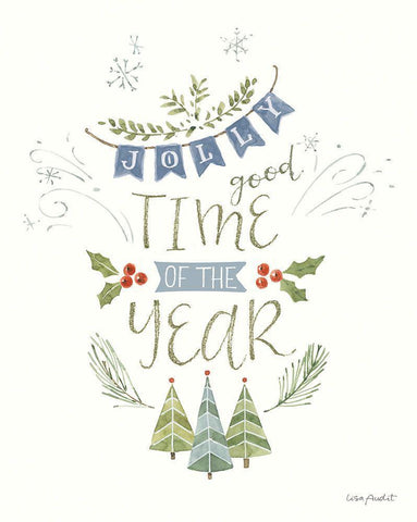 Jolly Gnomes XIV Black Ornate Wood Framed Art Print with Double Matting by Audit, Lisa