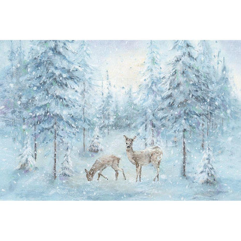 Let it Snow 02 Black Modern Wood Framed Art Print by Audit, Lisa