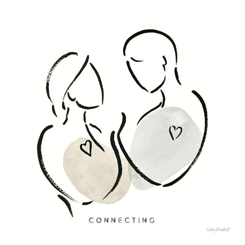 Lines of Life I Black Modern Wood Framed Art Print by Audit, Lisa