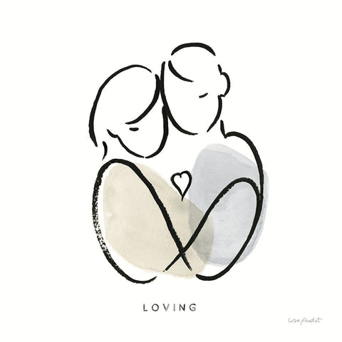 Lines of Life II Black Ornate Wood Framed Art Print with Double Matting by Audit, Lisa