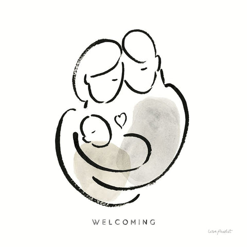 Lines of Life IV White Modern Wood Framed Art Print with Double Matting by Audit, Lisa