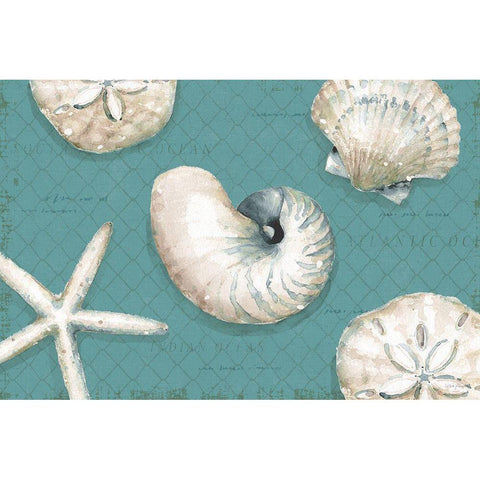 Ocean View I on Teal Black Modern Wood Framed Art Print by Audit, Lisa