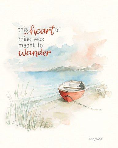 Seaside Journey VII White Modern Wood Framed Art Print with Double Matting by Audit, Lisa