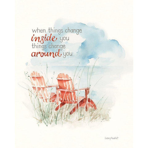 Seaside Journey VIII Black Modern Wood Framed Art Print with Double Matting by Audit, Lisa