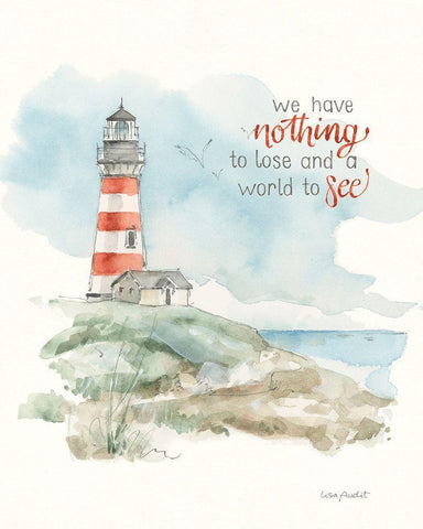 Seaside Journey IX White Modern Wood Framed Art Print with Double Matting by Audit, Lisa