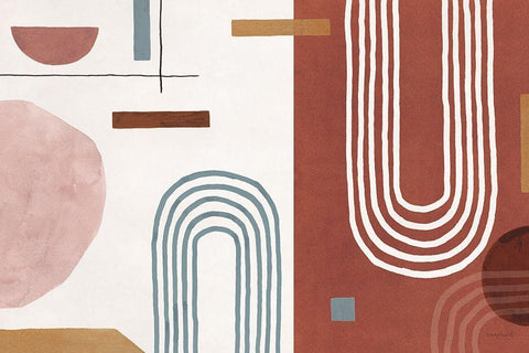 Sierra Abstract 01 Black Ornate Wood Framed Art Print with Double Matting by Audit, Lisa