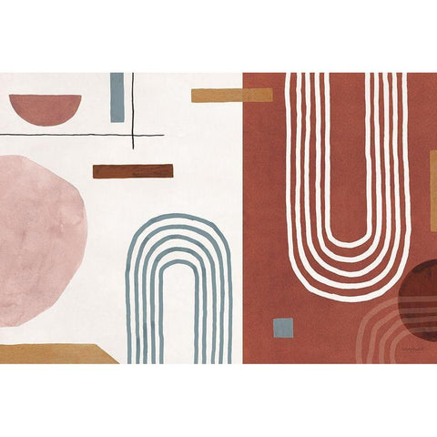 Sierra Abstract 01 Gold Ornate Wood Framed Art Print with Double Matting by Audit, Lisa