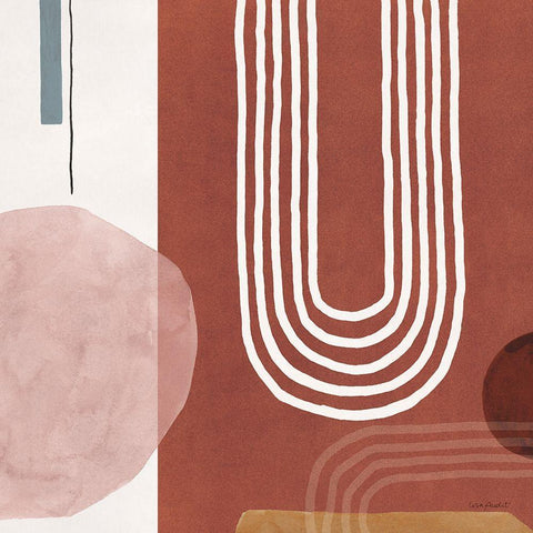 Sierra Abstract 03 White Modern Wood Framed Art Print with Double Matting by Audit, Lisa