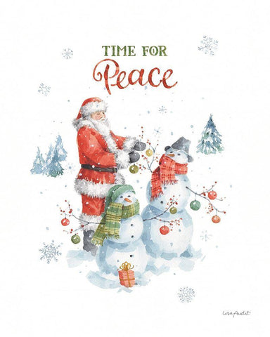 Welcoming Santa 03 White Modern Wood Framed Art Print with Double Matting by Audit, Lisa