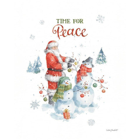 Welcoming Santa 03 Black Modern Wood Framed Art Print by Audit, Lisa