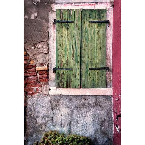 Burano Wall Black Modern Wood Framed Art Print by Head, Danny