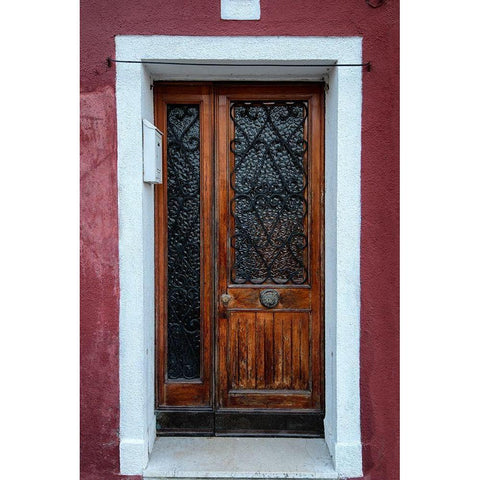 Burano Door III Black Modern Wood Framed Art Print by Head, Danny