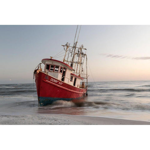 Run Aground I White Modern Wood Framed Art Print by Head, Danny