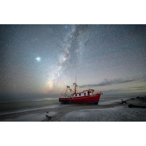 Nautical Sky I Black Modern Wood Framed Art Print with Double Matting by Head, Danny