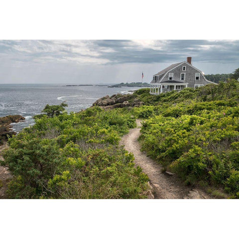 Coastal Cottage Black Modern Wood Framed Art Print by Head, Danny