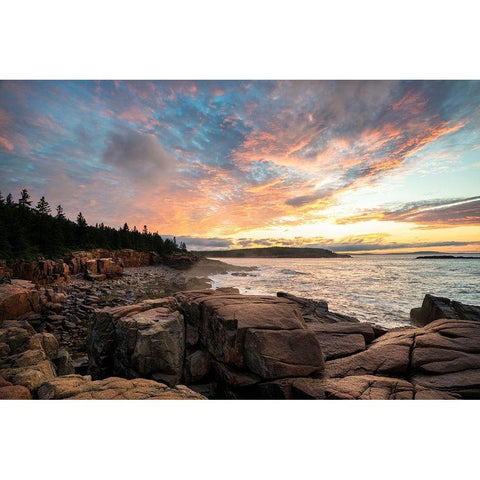 Coastal Sunrise II Black Modern Wood Framed Art Print by Head, Danny