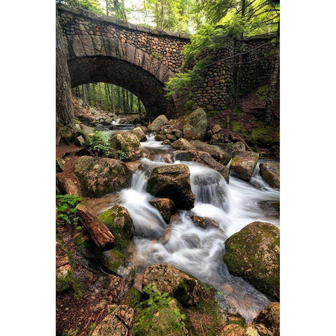 Stone Bridge II White Modern Wood Framed Art Print by Head, Danny
