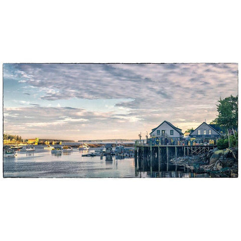 Working Harbor I White Modern Wood Framed Art Print by Head, Danny