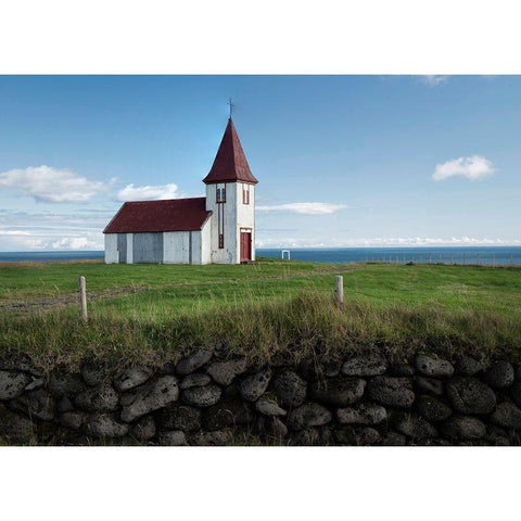 Church by the Sea I Gold Ornate Wood Framed Art Print with Double Matting by Head, Danny