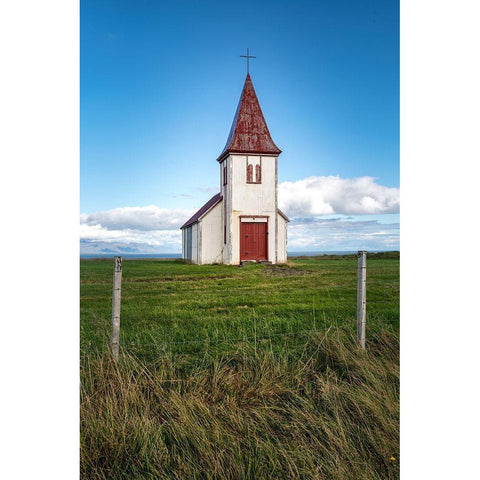Church by the Sea II Black Modern Wood Framed Art Print by Head, Danny