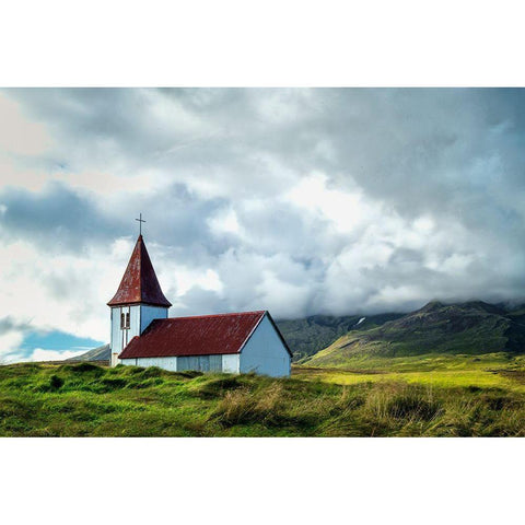 Church by the Sea IV Black Modern Wood Framed Art Print with Double Matting by Head, Danny